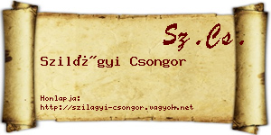 Szilágyi Csongor névjegykártya