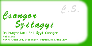 csongor szilagyi business card